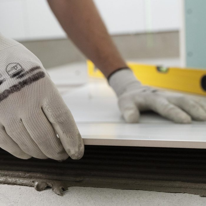 tiler working renovation